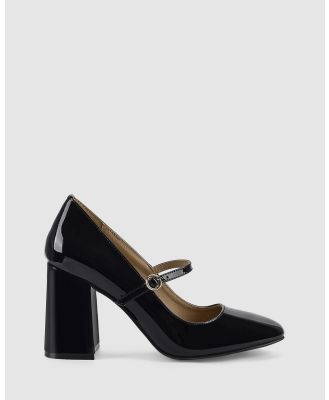 Siren - Gigi Block Heel Pump - Heels (Black Patent Leather) Gigi Block Heel Pump