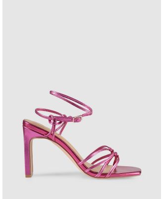 Siren - Kalista Block Heel Sandals - Sandals (Hot Pink Metallic) Kalista Block Heel Sandals