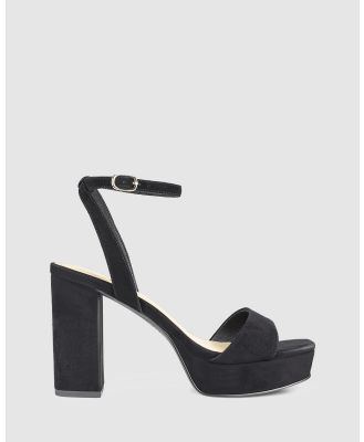 Siren - Orion Platform Heels - Sandals (Black Suede) Orion Platform Heels