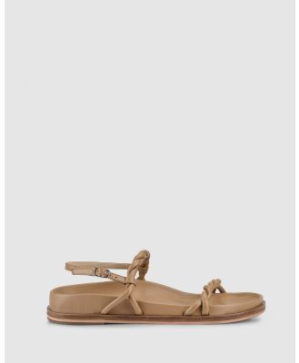 Siren - Rebekha Footbed Sandals - Casual Shoes (Soft Tan Leather) Rebekha Footbed Sandals