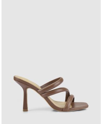 Siren - Spence Heeled Sandals - Mid-low heels (Cinnamon Leather) Spence Heeled Sandals