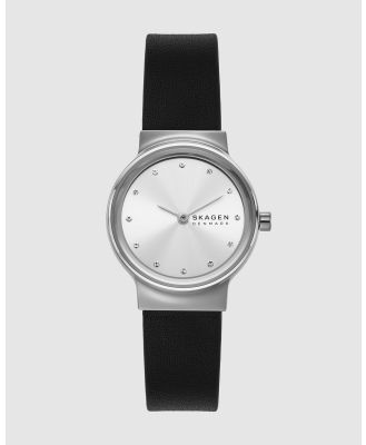 Skagen - Freja Lille Black Analogue Watch - Watches (Silver) Freja Lille Black Analogue Watch