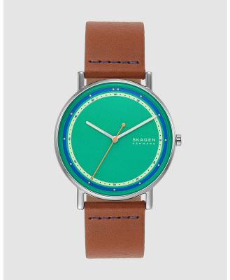 Skagen - Signatur Brown Analogue Watch - Watches (Silver) Signatur Brown Analogue Watch