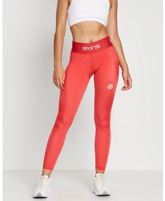 SKINS - Series 1 7 8 Long Tights - Compression Bottoms (Red) Series-1 7-8 Long Tights