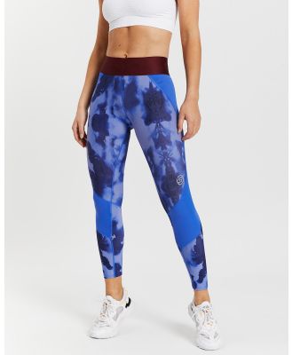 SKINS - SERIES 3 7 8 Tights - all compression (Blue Camo) SERIES-3 7-8 Tights