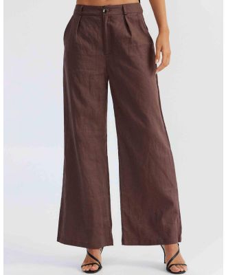 SNDYS - Hale Linen Pants - Pants (Chocolate) Hale Linen Pants
