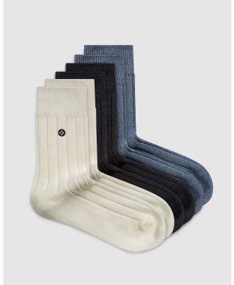 Sockdaily - Cold 6 Pack Quarter Socks - Accessories (Multi) Cold 6 Pack Quarter Socks