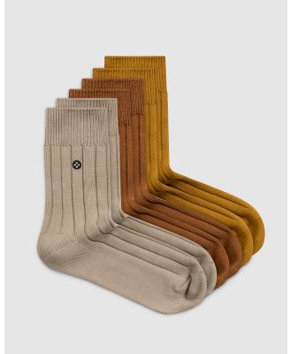 Sockdaily - Warm 6 Pack Quarter Socks - Accessories (Multi) Warm 6 Pack Quarter Socks
