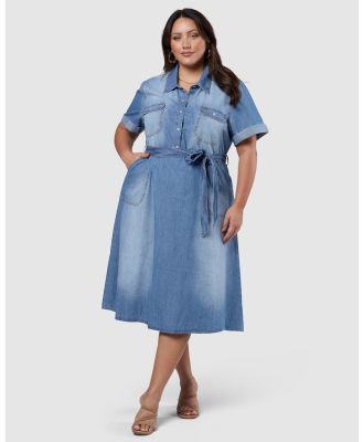 Something 4 Olivia - Ari Denim Midi Dress - Dresses (Blue) Ari Denim Midi Dress