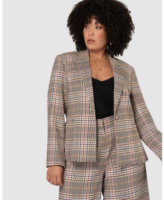 Something 4 Olivia - Brooklyn Check Blazer - Blazers (neutrals) Brooklyn Check Blazer