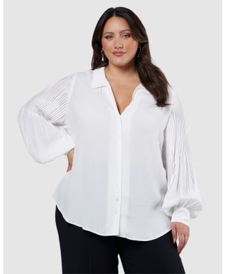 Something 4 Olivia - Cambria Shirt - Tops (White) Cambria Shirt