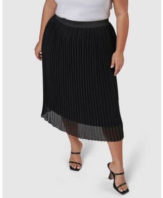 Something 4 Olivia - Kali Pleated Midi Skirt - Pleated skirts (BLACK) Kali Pleated Midi Skirt