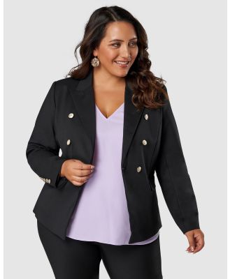 Something 4 Olivia - Madeleine Button Blazer - Blazers (Black) Madeleine Button Blazer