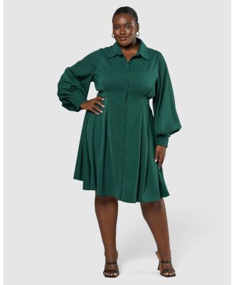Something 4 Olivia - Melinda Shirt Dress - Dresses (Green) Melinda Shirt Dress