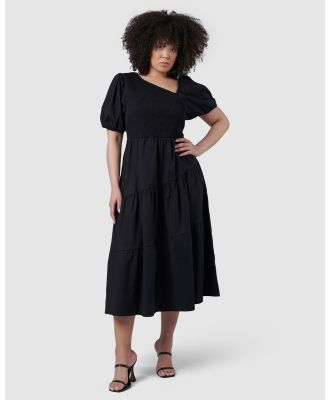 Something 4 Olivia - Miley Asymmetric Midi Dress - Dresses (Black) Miley Asymmetric Midi Dress