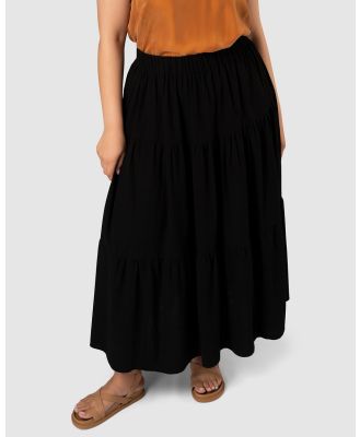 Something 4 Olivia - Sadie Tiered Maxi Skirt - Skirts (Black) Sadie Tiered Maxi Skirt