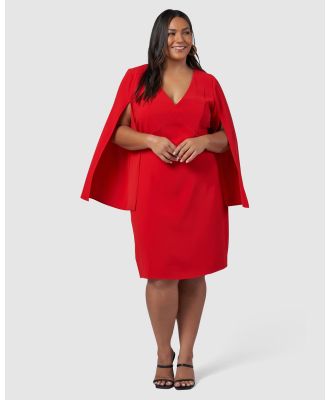 Something 4 Olivia - Veda Cape Dress - Dresses (Red) Veda Cape Dress