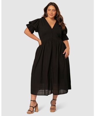 Something 4 Olivia - Zendaya Midi Dress - Dresses (BLACK) Zendaya Midi Dress