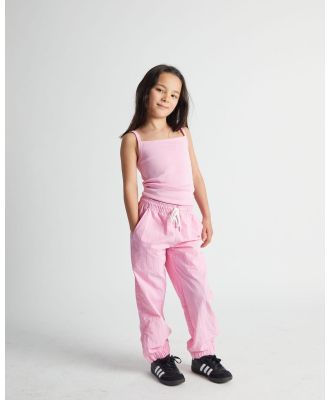 Sonnie - Nylon Sports Pants - Track Pants (Pink) Nylon Sports Pants