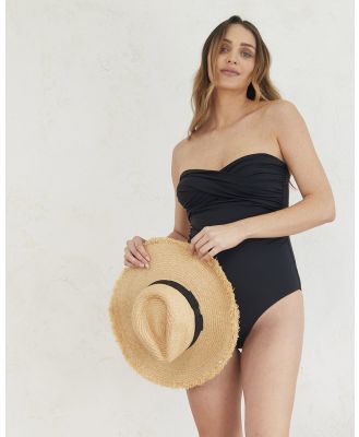 Soon Maternity - Bandeau One Piece Swimsuit - One-Piece / Swimsuit (BLACK) Bandeau One Piece Swimsuit