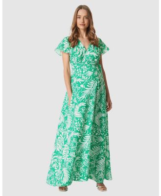 Soon Maternity - Elizabeth Maxi Dress - Printed Dresses (GREEN) Elizabeth Maxi Dress