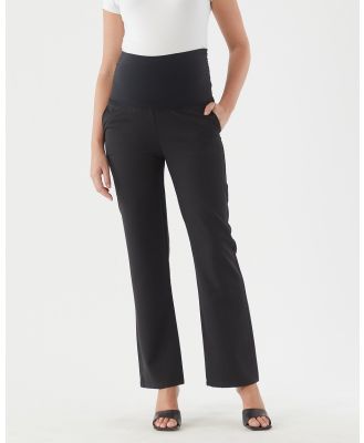 Soon Maternity - Emma Overbelly Straight Pants - Pants (BLACK) Emma Overbelly Straight Pants