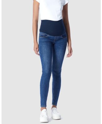 Soon Maternity - Heaven Overbelly Skinny Jeans - High-Waisted (BLUE) Heaven Overbelly Skinny Jeans