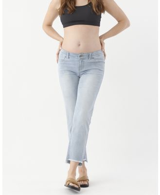Soon Maternity - Mid Rise Slim Straight Jeans - Crop (SNOW) Mid Rise Slim Straight Jeans