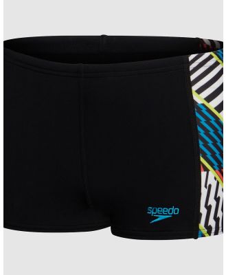 Speedo - Boys Digital Panel Aquashort - Swimwear (BLACK) Boys Digital Panel Aquashort