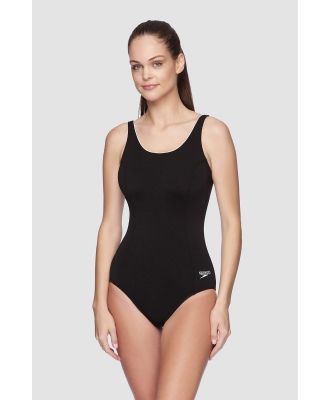 Speedo - Concealed D Cup Tank One Piece - One-Piece / Swimsuit (BLACK) Concealed D Cup Tank One Piece