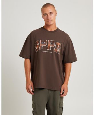 Spencer Project - Collegiate Short Sleeve T Shirt - Short Sleeve T-Shirts (UMBER) Collegiate Short Sleeve T-Shirt