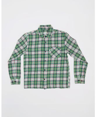 Spencer Project - Teen Boys Portland Long Sleeve Flanno - Shirts & Polos (GREEN) Teen Boys Portland Long Sleeve Flanno
