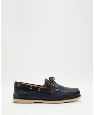 Sperry - Gold Authentic Original Two Eye   Men's - Casual Shoes (Navy) Gold Authentic Original Two-Eye - Men's