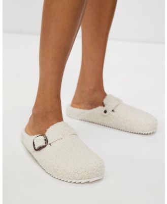 SPURR - Cally Slides - Sandals (Cream Shearling) Cally Slides
