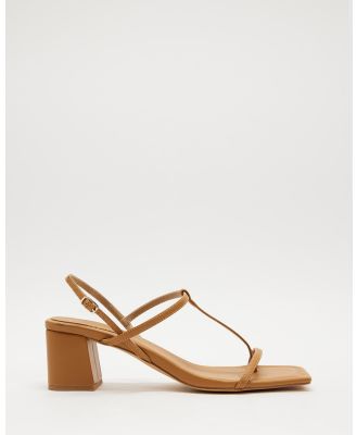 SPURR - Olive Block Heels - Mid-low heels (Tan) Olive Block Heels