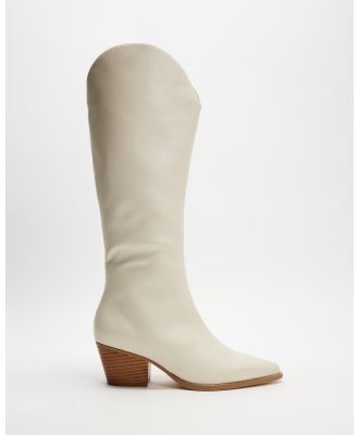 SPURR - Taylor Cowboy Boots - Knee-High Boots (Off White) Taylor Cowboy Boots