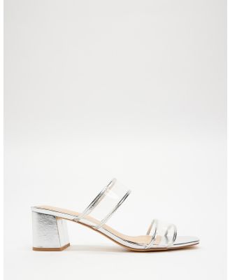SPURR - Viva Transparent Heels - Mid-low heels (Silver) Viva Transparent Heels