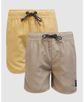 St Goliath - 2 Pack Illusion Shorts   Kids - Shorts (Yellow) 2-Pack Illusion Shorts - Kids