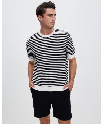 Staple Superior - Conrad Cotton Knit - T-Shirts & Singlets (Black & White Stripe) Conrad Cotton Knit