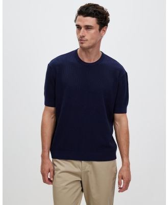 Staple Superior - Conrad Cotton Knit - T-Shirts & Singlets (Navy) Conrad Cotton Knit