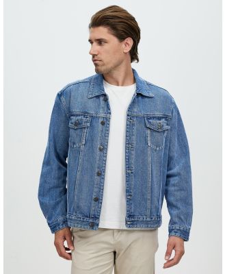 Staple Superior - Lennon Denim Jacket - Denim jacket (Mid Blue) Lennon Denim Jacket