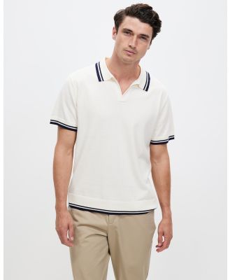 Staple Superior - Mitch Polo Knit - Shirts & Polos (Cream) Mitch Polo Knit