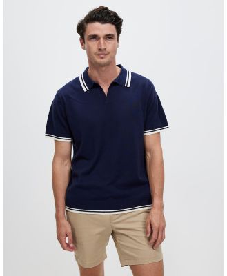 Staple Superior - Mitch Polo Knit - Shirts & Polos (Navy) Mitch Polo Knit