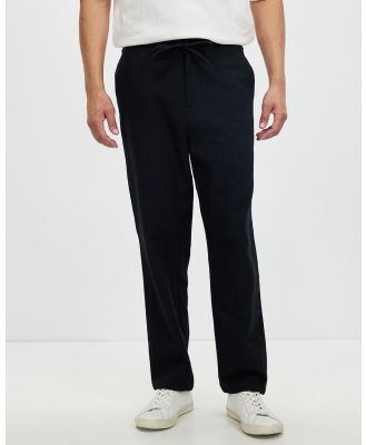Staple Superior - Newport Textured Linen Blend Pants - Pants (Black) Newport Textured Linen Blend Pants