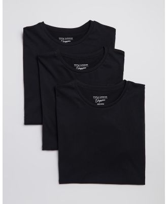 Staple Superior - Organic Basic Slim Fit Tee 3 Pack - T-Shirts & Singlets (Black) Organic Basic Slim Fit Tee 3-Pack