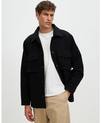 Staple Superior - Owen Wool Blend Jacket - Coats & Jackets (Black) Owen Wool Blend Jacket