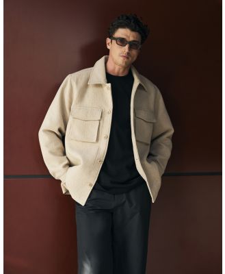 Staple Superior - Owen Wool Blend Jacket - Coats & Jackets (Oatmeal) Owen Wool Blend Jacket