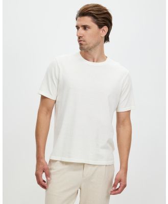 Staple Superior - Puglia Knitted T Shirt - T-Shirts & Singlets (White) Puglia Knitted T-Shirt