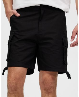 Staple Superior - Ripstop Cargo Shorts - Shorts (Black) Ripstop Cargo Shorts