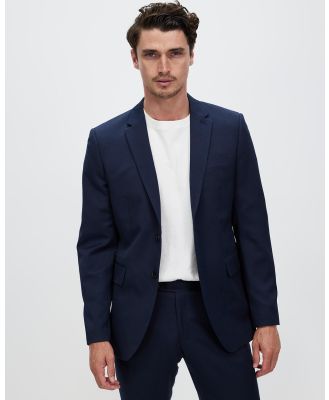 Staple Superior - Slim Fit Suit Jacket - Blazers (Navy) Slim Fit Suit Jacket
